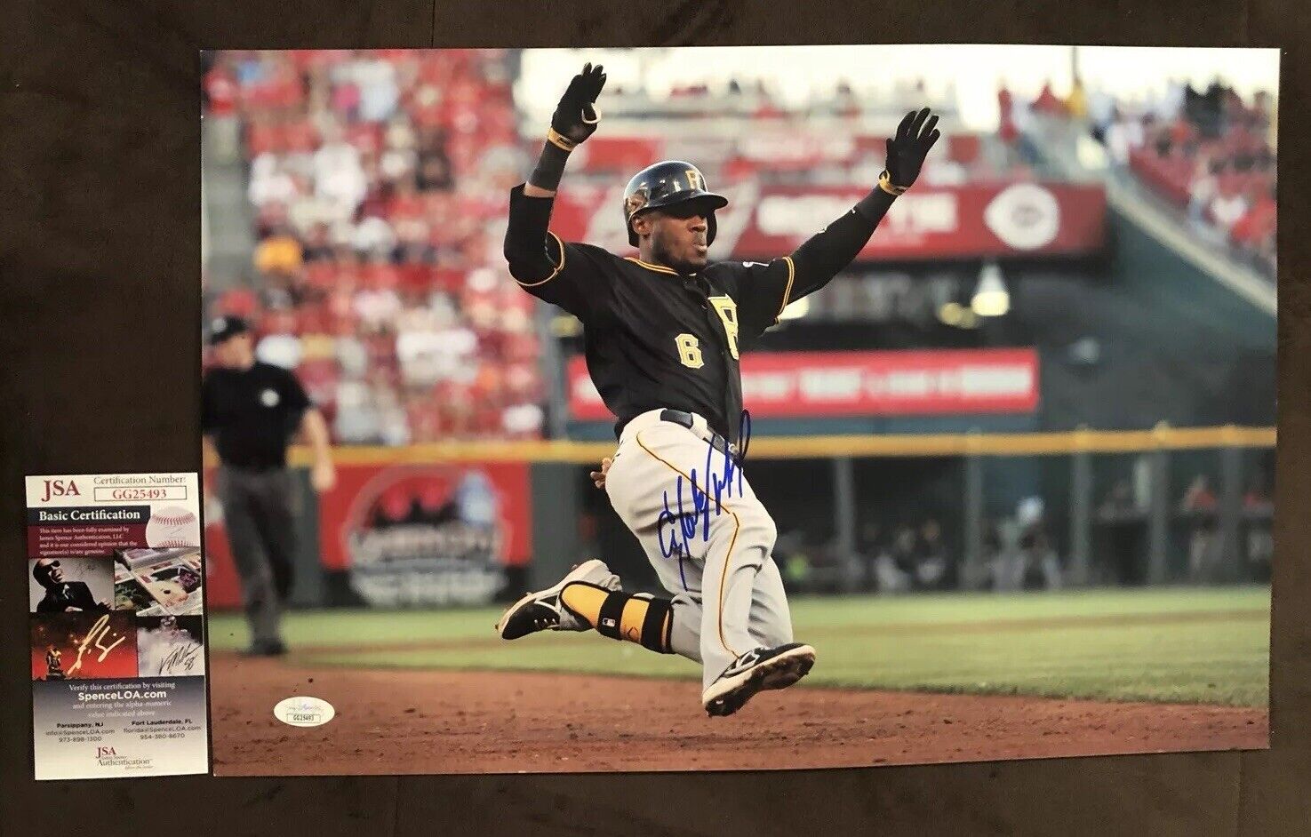 Starling Marte AUTOGRAPH PITTSBURGH PIRATES Signed 12X18 Photo Poster painting JSA COA ALL STAR