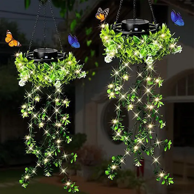 💎SOLAR-POWERED HANGING MILAN GRASS LIGHT! 💎 Lifelike Foliage, Auto On/Off & IP65 Waterproof ✨