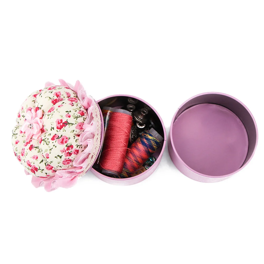 Needle Thread Storage Box Multifunction Sewing Kits Box Lace Box Pincushion Case