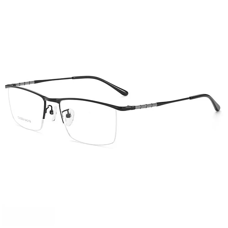 KatKani New Business Titanium Alloy Half Frame Light Texture Square Frame Optical Prescription Glasses Frame For Men 33256
