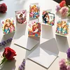 6pcs Diamond Painting Happy Mothers Day Greeting Card with Envelope for Family Friends Holiday Gift Congratulations