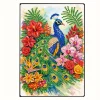  Flower Peacock 5D DIY Diamond Art Painting Notebook Kit 50 Pages A5 Rhinestone Art Painting Notebook Kit for Adults Beginners Holiday Birthday Gift