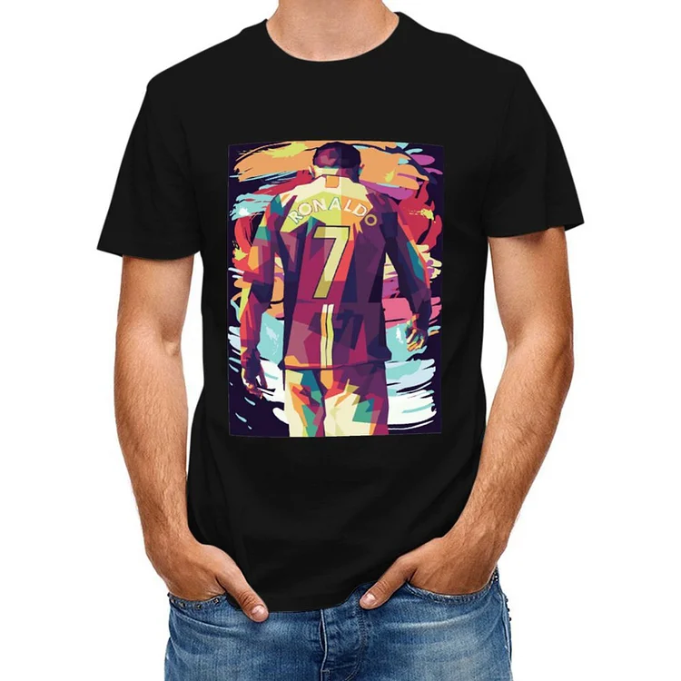 Cristiano Ronaldo Inspired Pop Art Short Sleeve Soccer Culture Tee