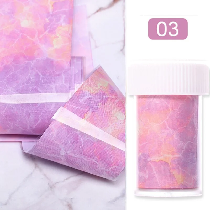 Nail Foils Marble Series Nail Transfer Foils Decorations DIY Idea Nail Art Transfer Sticker Decals Nail Accessories 4*100cm