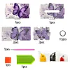 Peinture au diamant bo&icirc;te de mouchoirs kits kit d&rsquo;artisanat strass (papillon violet)
