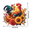 (US Only)Acrylic 2D Flat Chicken Sunflower DIY Table Top Diamond Painting Ornament Kits