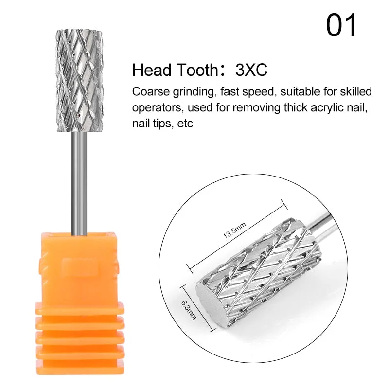 Tungsten steel Milling Nail Drill Bit  Machine Carbide Nail Drill Bits Ceramic Carbide Milling Cutters For Nail Drill-Nail Inspo