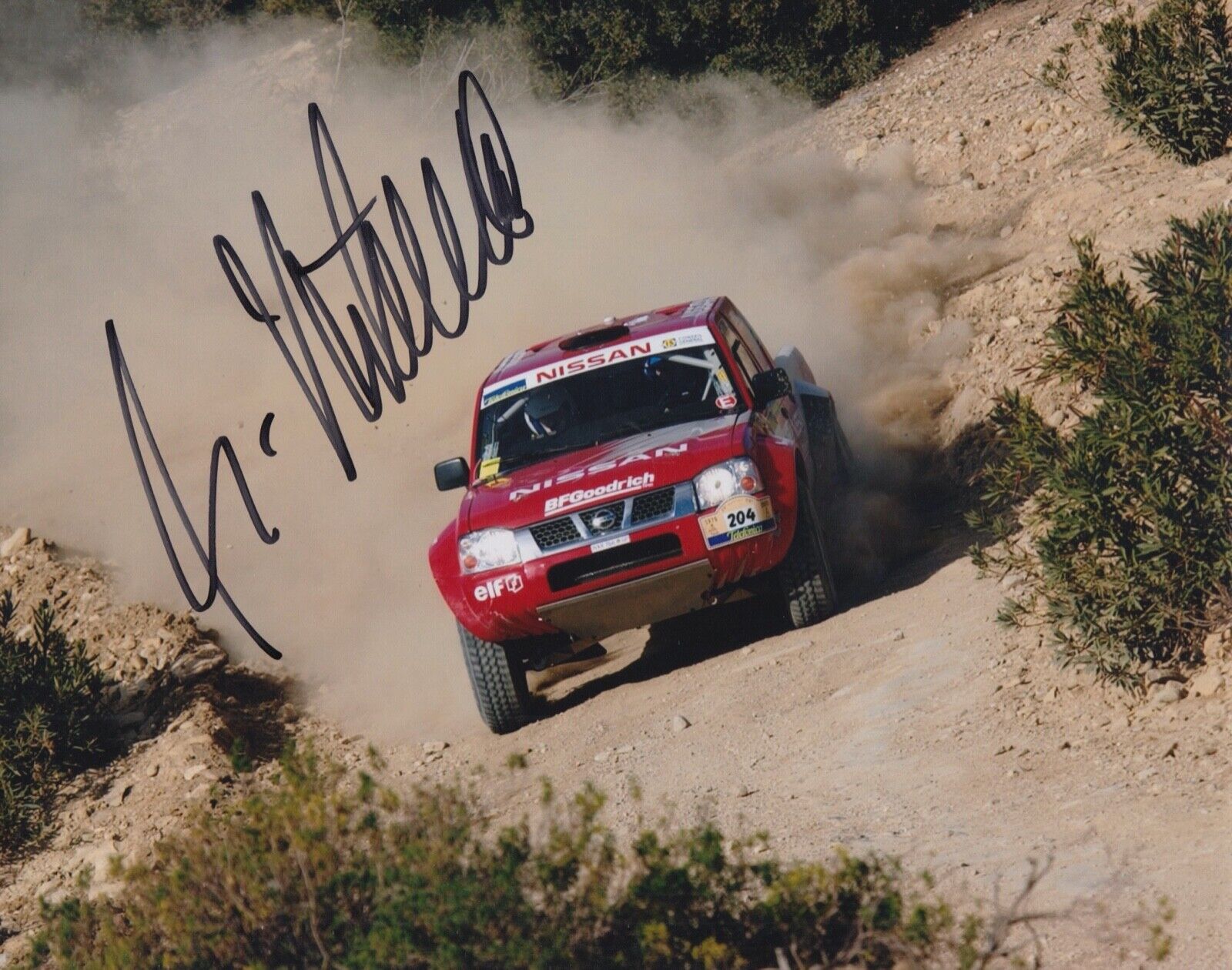 Ari Vatanen Hand Signed 10x8 Photo Poster painting Rally Autograph Mitsubishi 1