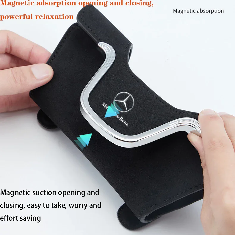 Fashion Suede Car Glasses Holder