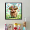 Highland Cattle Wearing A Wreath-11CT Stamped Cross Stitch 40*40cm/15.75*15.75in tapestrymarket