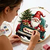 Truck Santa Claus Full 11CT DIY Stamped Cross Stitch Kits for Adult 40x40cm tapestrymarket