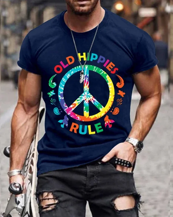 Old Hippies Rule Men's Shirt