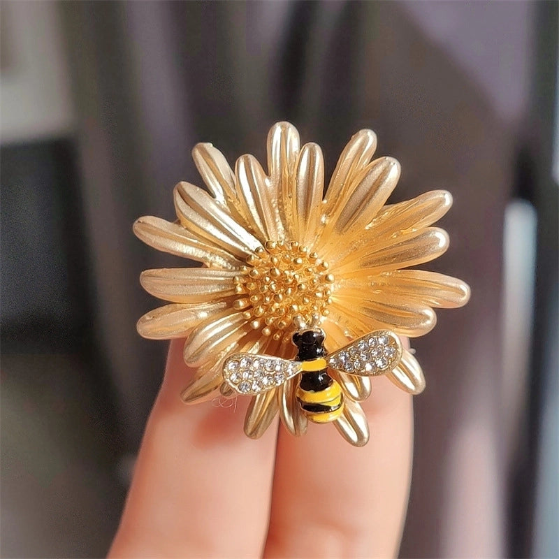 Minimalist Pin Flower Alloy Enamel Plating Women’s Brooches