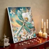 (Pre-Framed)Diamond Painting-DIY Crystal Rhinestone Dragonfly(25x25cm)