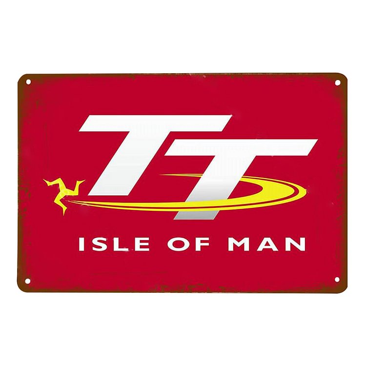 Isle of Man - Vintage Tin Signs/Wooden Signs - 7.9x11.8in & 11.8x15.7in