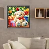 (40*40cm)Christmas Teddy Bear - Full Round Drill Diamond Painting