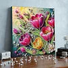 DIY Pearl Painting Tulip for Home Wall Decor with Frame(30x30cm)