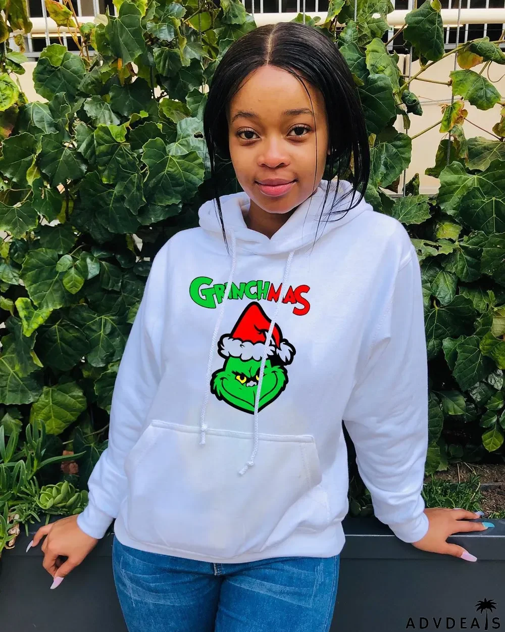 Christmas Print Long Sleeve Hoodies Xmas Trend Casual Top