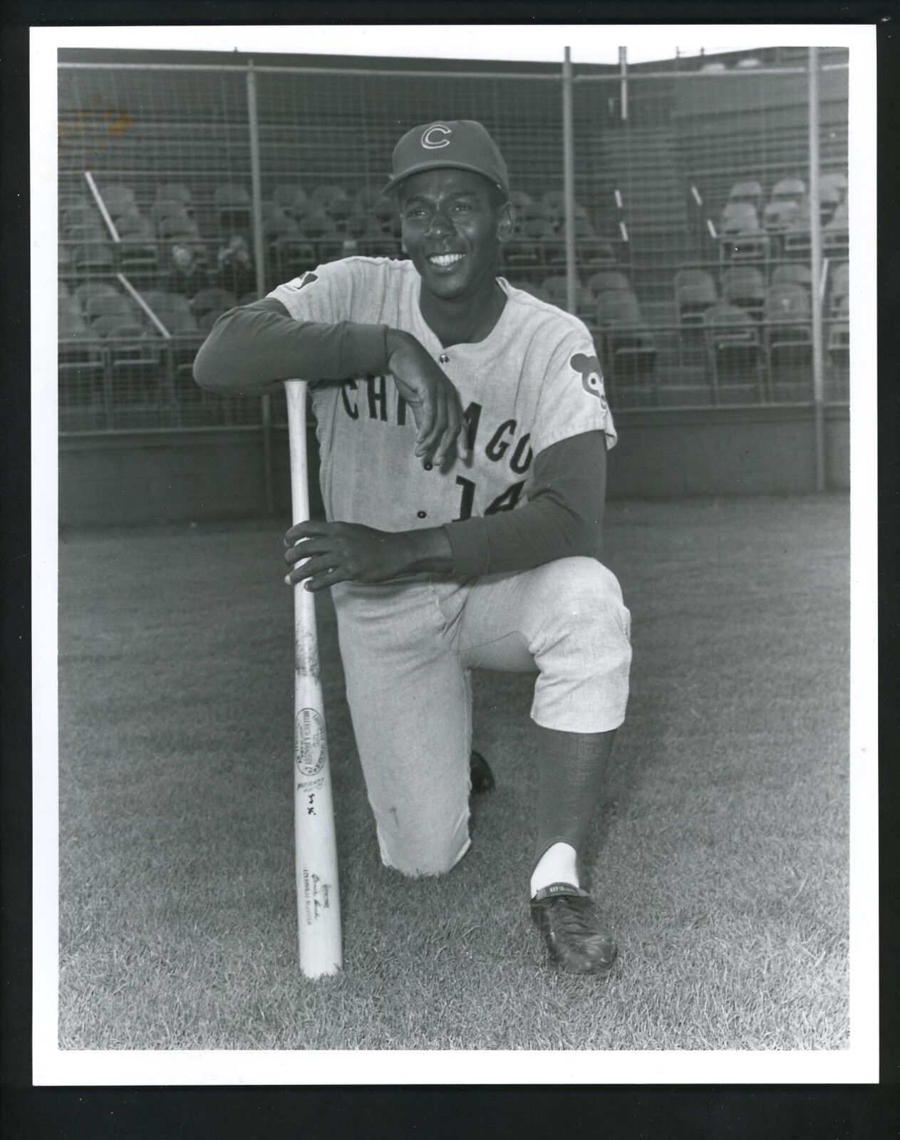 Ernie Banks circa 1960 Press Original Photo Poster painting Donald Wingfield Chicago Cubs