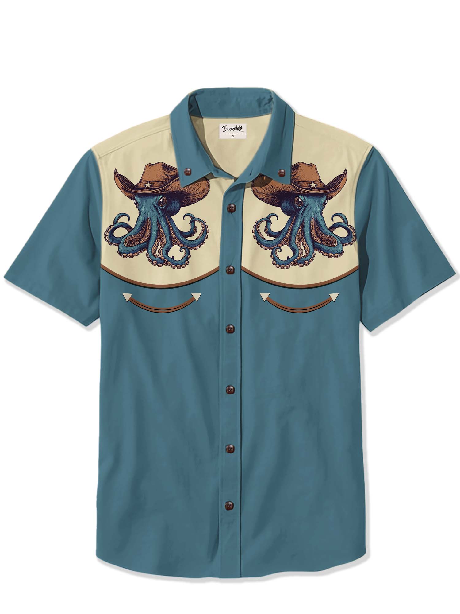 Western Octopus Cowboy - 100% Cotton Shirt