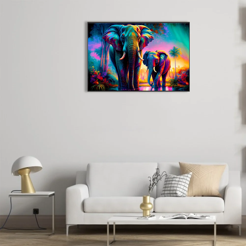 Diamond Painting - Full Round Drill - Elephant(Canvas|40*30cm)