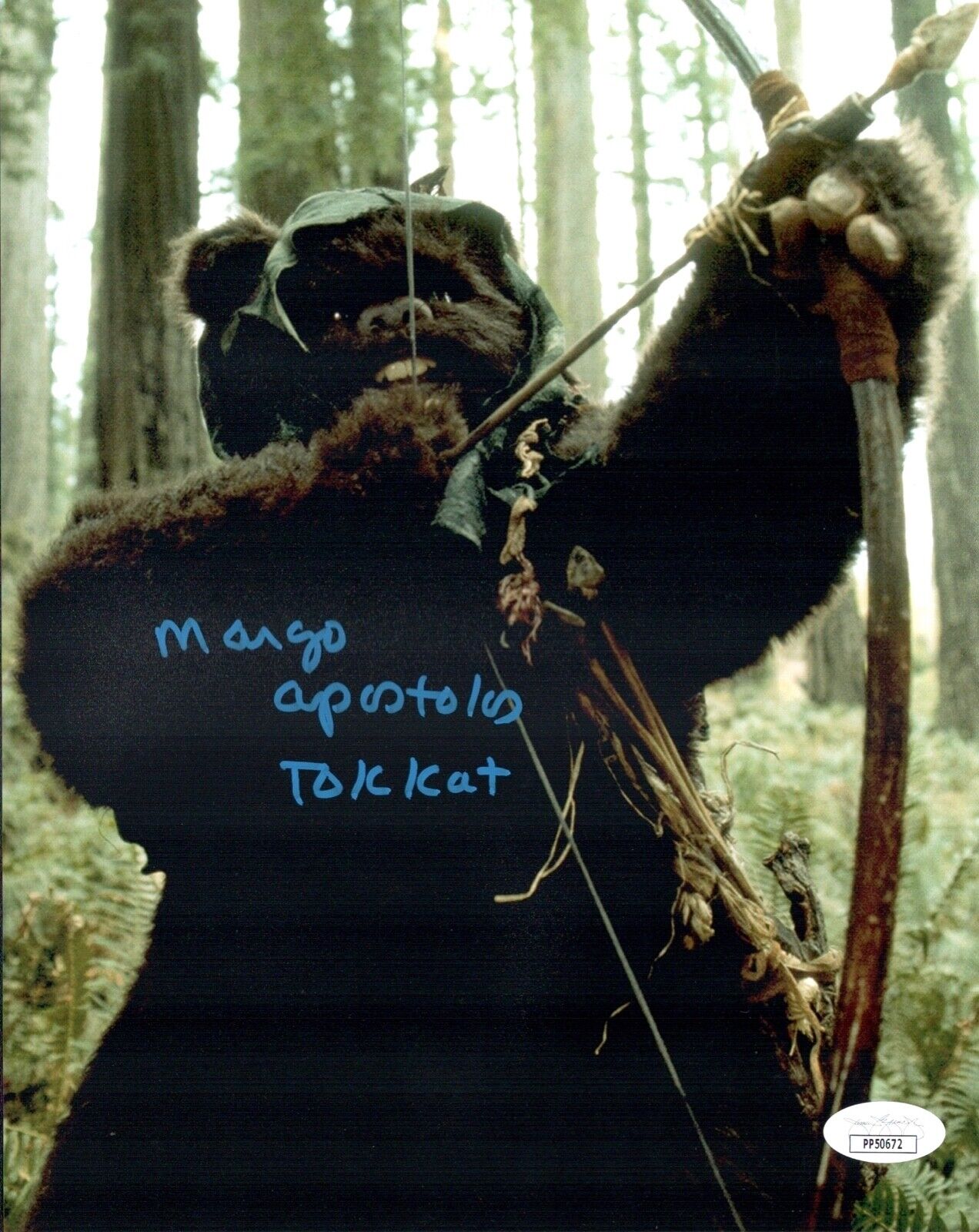 MARGO APOSTOLOS Signed 8x10 Star Wars TOKKAT EWOK Photo Poster painting Autograph JSA COA