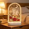 DIY Diamond Art LED Night Light &ndash; Light-Up Table Decor, Double-Sided Printed DIY Crystal Pearl Painting Decoration for Holiday & Gifts(Cat)