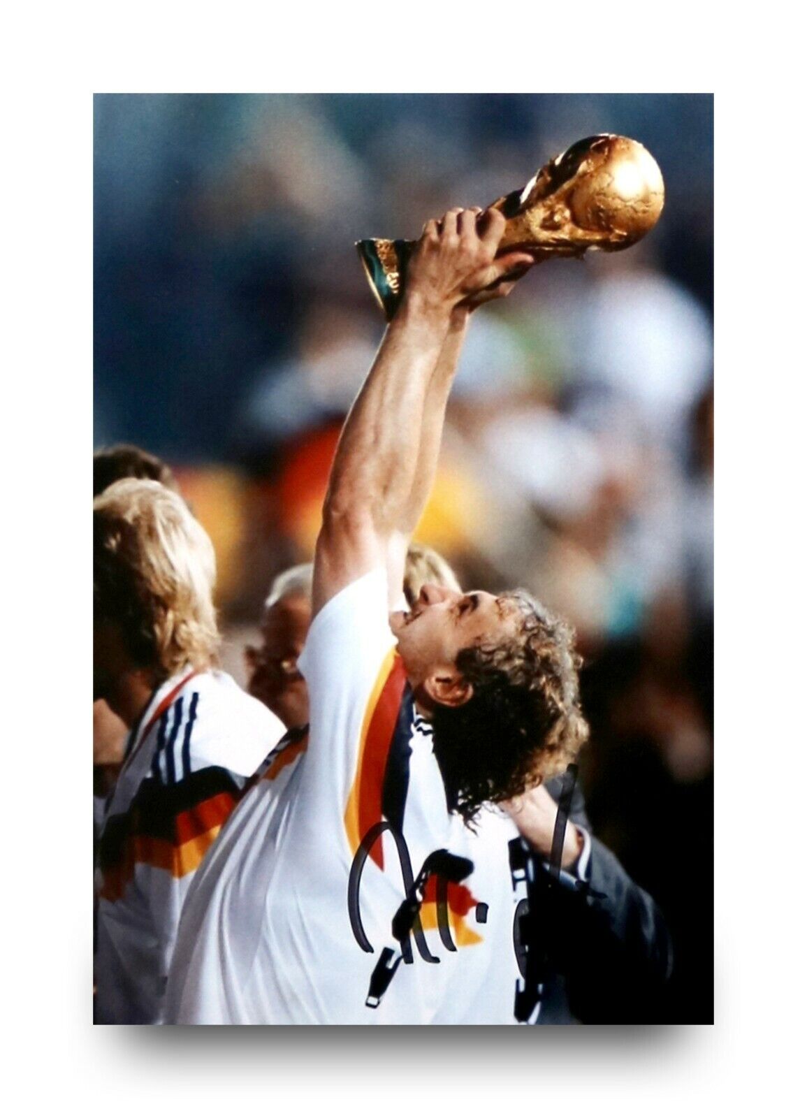 Rudi Voller Signed 6x4 Photo Poster painting Germany Bayern Munich Autograph Memorabilia + COA