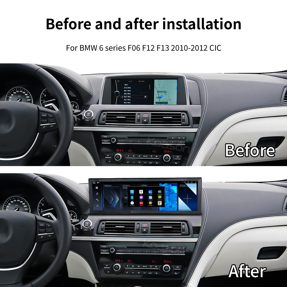 KOASON 14.9inch Android Touch Screen Upgrade Autoradio Wireless Apple CarPlay Android Auto For BMW 6 Series F06 F12 F13