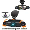 Caméra embarquée HD 1080P à 4 canaux