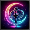 Silhouette Of A Beautiful Girl - 11CT Stamped Cross Stitch - 40*40cm
