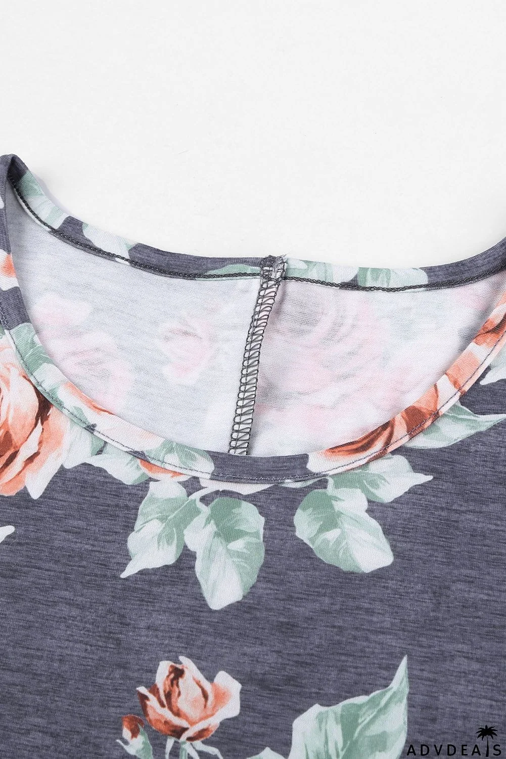 Floral Print Short Sleeve Pleated Mini Dress