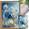 Blue Flower-11CT Stamped Cross Stitch 40*60cm tapestrymarket