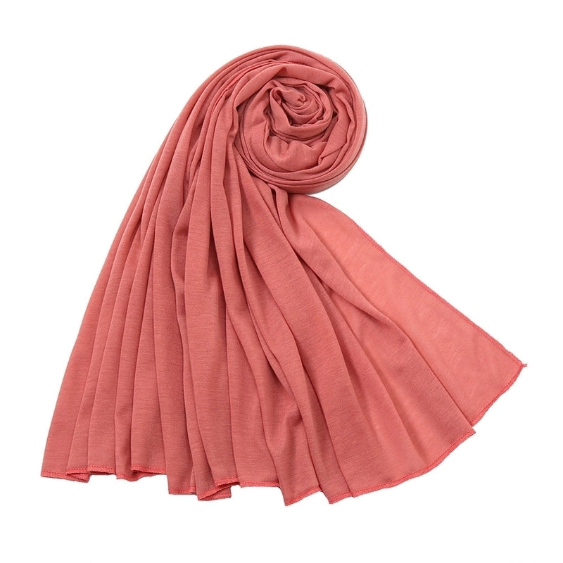 Women’s Minimalist Solid Color Mercerized Cotton Winter Scarves