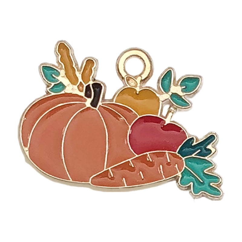 20 PCS/Package 19x18mm 19x22mm 23x14mm Alloy Animal Pumpkin Mushroom Pendant Jewelry Accessories