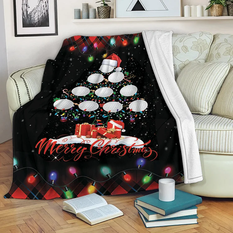Personalized Christmas Golf Blanket|BKKid228[personalized name blankets][custom name blankets]
