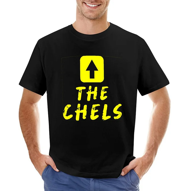 Yellow Letter Print Men's T-shirt