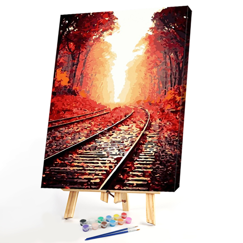 

40*50CM Paint By Numbers-Maple Leaf Rail, 501 Original