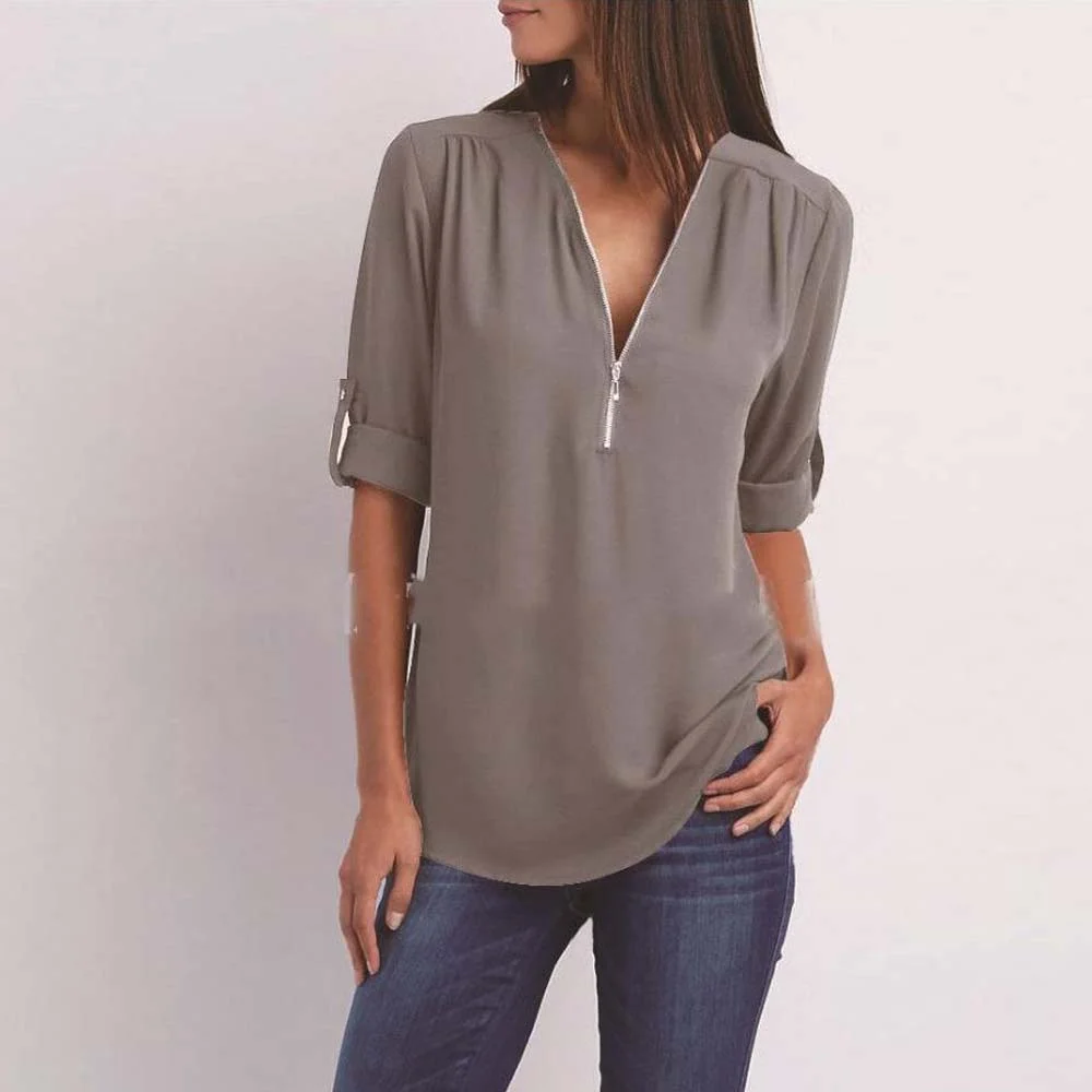 T-shirt Oversize Con Scollo A V Famulily – Maniche Corte, Morbida E Traspirante (Nero/Verde/Rosa/Bianco)