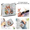 (US Local)Special Shape Flower Puppy 5D DIY Diamond Painting Clutch Bag for Women Girls
