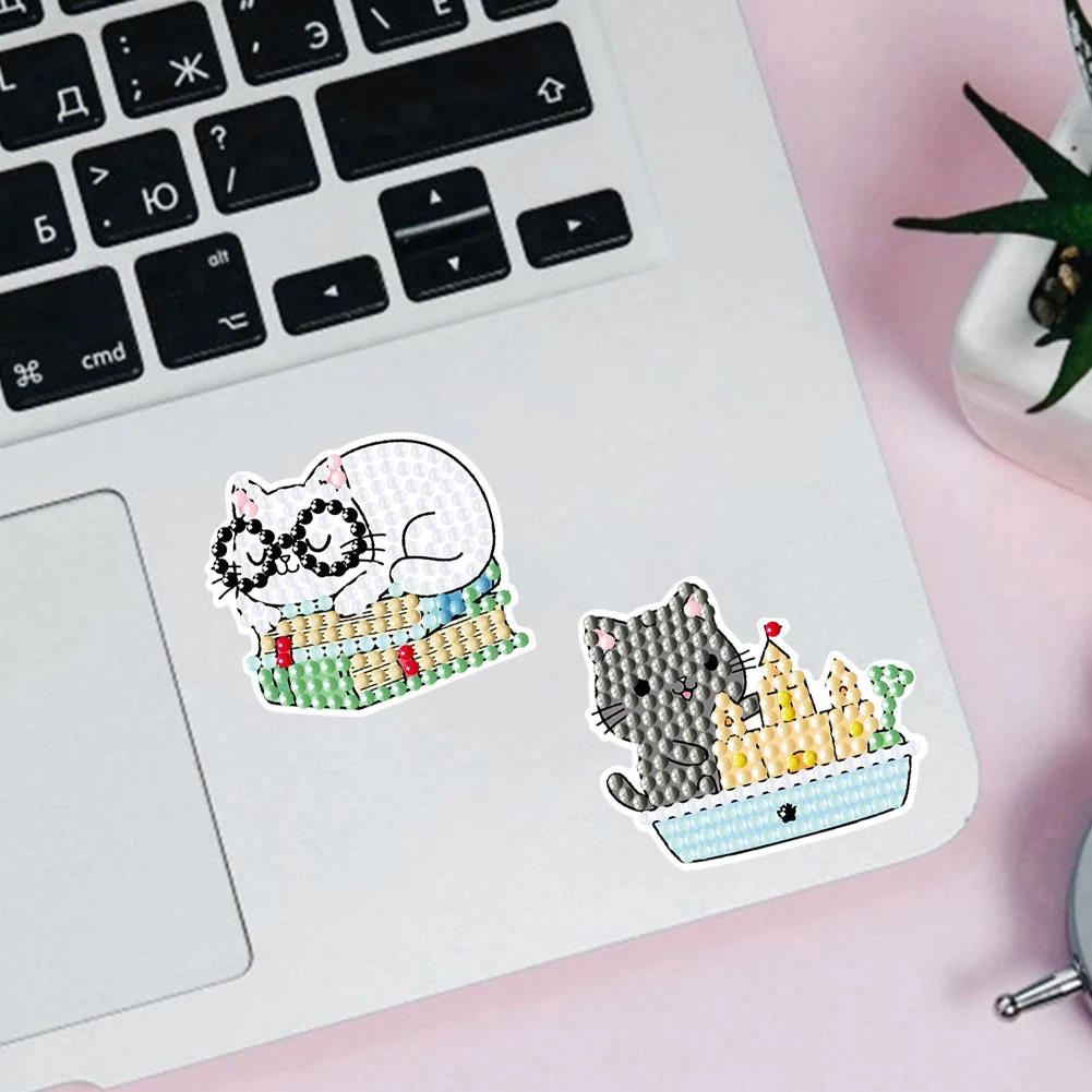 2pcs Beautiful Sticker Decoration Manual Autohesion Greeting Card