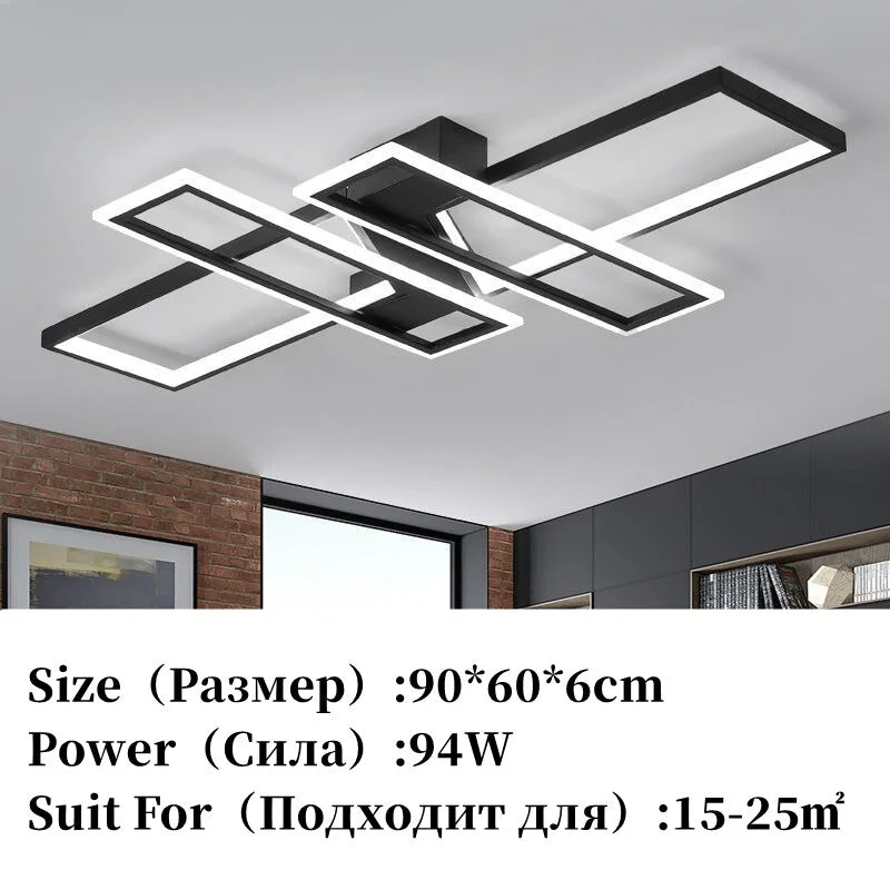 New Modern Led Chandeliers For Living Dining Room Bedroom Nordic Aluminum White/Black Ceiling Light 85V-260V With Remote Control