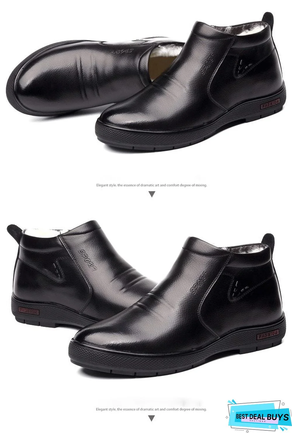 Warm Mens Shoes Winter Snow Boots, Mens Work Shoes Fashion Footwear Rubber Ankle Boots Outdoor Casual Shoes for men