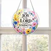 Diamond Painting Acrylic Single-Sided Drill Dragonfly Bible Verse Sign Pendant for Home Decor
