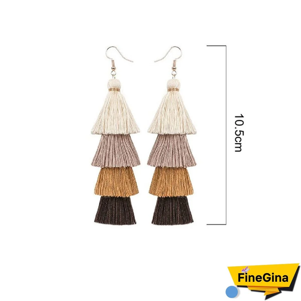Tassel Earrings New Fashion Bohemian Style Party Earrings Simple Elegant For Girls Women