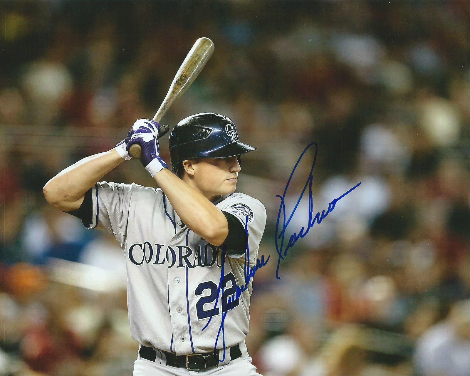 **GFA Colorado Rockies *JORDAN PACHECO* Signed 8x10 Photo Poster painting J6 COA**