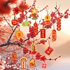 15/16PCS CNY Blessings Plant Flower Hanging Paper Decors