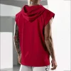 Loose Hooded Sleeveless Sports Fitness Shirt by Inlyline