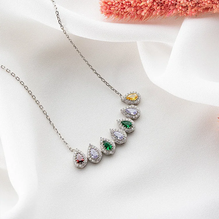Drop Shape Custom Necklace