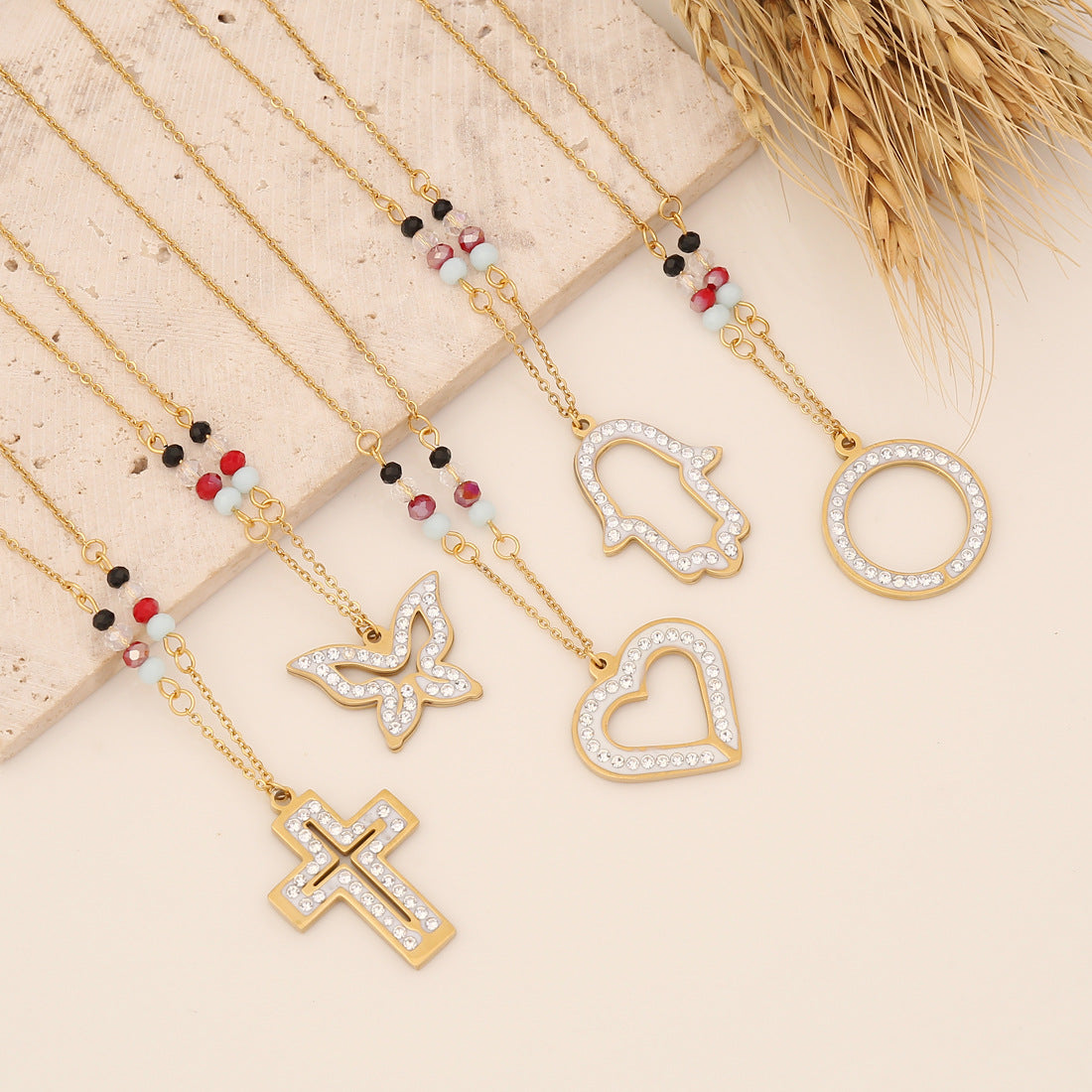 Expressive Heart Stainless Steel Electroplating Pendants